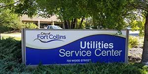 Fort Collins Utilities Service Center Sign