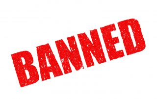 "Banned" sign