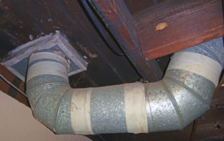 Asbestos Tape on a Heating Duct